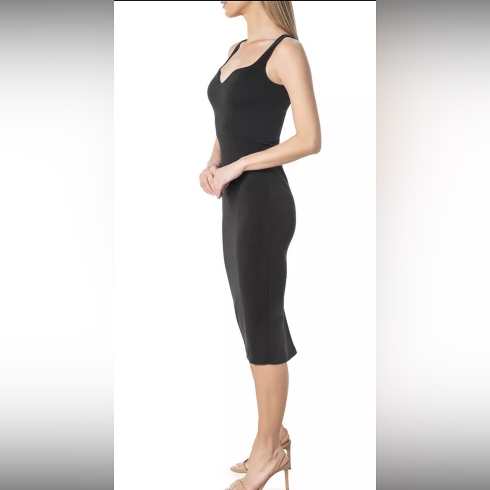 NWT Dress the population black size L sleeveless dress cocktail career sheath